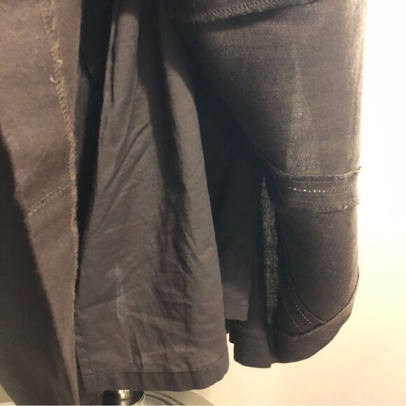 Talbots Irish Linen Skirt Womens 8 P Brown Tulip A Line Knee Length Academia - Picture 7 of 9